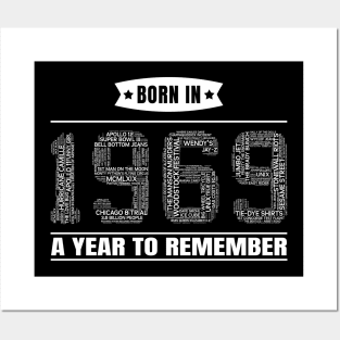 1969 Birth Year Events | Gift for 50th Birthday Posters and Art